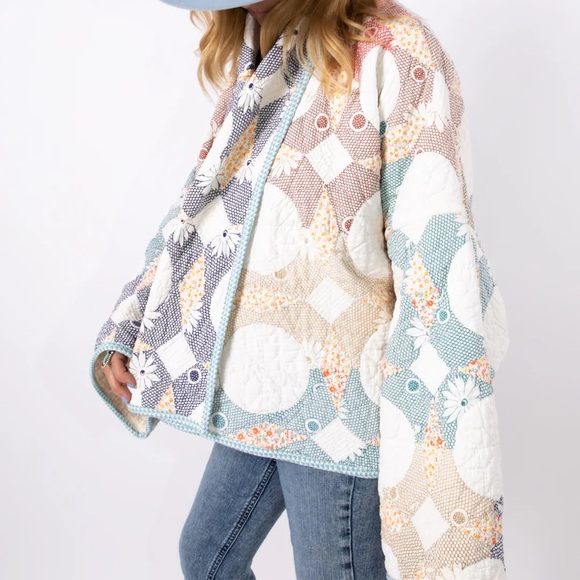 Lady Lancaster “Aunt Ethel” Vintage Quilt Shawl Collar Jacket - Picture 2 of 13